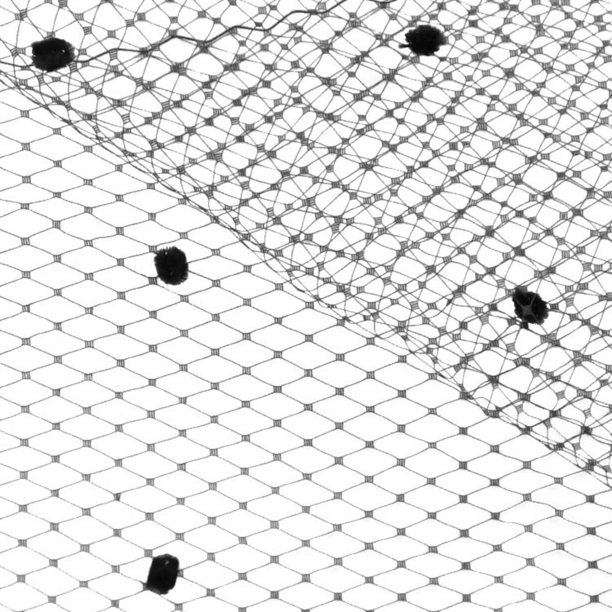 Black Dotted Russian Netting